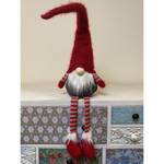Decoratie Sitting Gnome polyester - rood