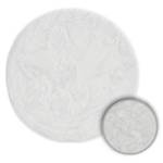 Fellteppich Novara Polyester - Weiß - Durchmesser: 80 cm