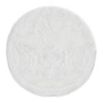 Tapis en fourrure Novara Polyester - Blanc - Diamètre : 120 cm