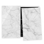 Fornuisafdekplaat Bianco Carrara veiligheidsglas - wit - 60 x 52 cm