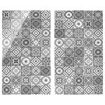 Coprifornelli Motivi geometrici Vetro temprato - Grigio - 60 x 52 cm
