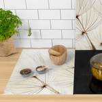 Protège-plaque de cuisson Herbes II Verre de sécurité - Blanc - 60 x 52 cm