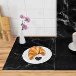 Coprifornelli Nero Carrara Vetro infrangibile - Nero - 60 x 52 cm