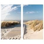 Herdabdeckplatte Ostsee Strand Sicherheitsglas - Beige