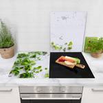 Protège-plaque de cuisson Herbes I Verre de sécurité - Vert - 60 x 52 cm