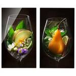 Fornuisafdekplaat Aroma's in Wijnglas veligheidsglas - meerdere kleuren - 60 x 52 cm