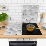 Protège-plaque de cuisson Succulente Verre de sécurité - Noir / Blanc - 80 x 52 cm