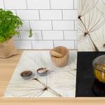 Protège-plaque de cuisson Herbes II Verre de sécurité - Blanc - 80 x 52 cm