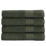 Serviettes de bain Branda (lot de 4) Coton - Vert olive