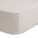 Drap housse en satin Kelly Coton - Sable - 180 x 220 cm