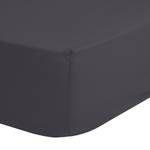 Drap housse en satin Kelly Coton - Anthracite - 90 x 220 cm