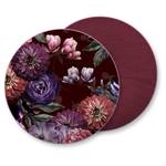 Coussin Bloomie III Velours de polyester - Bordeaux