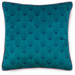 Coussin Valdez II Velours de polyester - Bleu pétrole