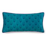 Coussin Valdez I Velours de polyester - Bleu pétrole