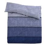 Parure de lit en flanelle 0007629 Coton - Bleu - 135 x 200 cm + oreiller 80 x 80 cm