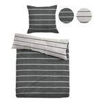 Parure de lit en flanelle 0847210 Coton - Noir - 155 x 220 cm + oreiller 80 x 80 cm