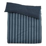 Parure de lit en flanelle 0847211 Coton - Bleu jean - 155 x 220 cm + oreiller 80 x 80 cm