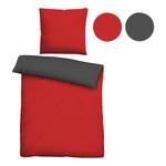 Parure de lit satin microfibre 0560500 Polyester - Rouge rubis - 135 x 200 cm + oreiller 80 x 80 cm