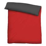 Parure de lit satin microfibre 0560500 Polyester - Rouge rubis - 135 x 200 cm + oreiller 80 x 80 cm