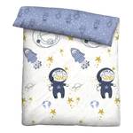 Parure de lit en flanelle fine 0004647 Coton - Bleu glacier - 135 x 200 cm + oreiller 80 x 80 cm