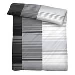 Parure de lit en flanelle fine 0006237 Coton - Noir - 135 x 200 cm + oreiller 80 x 80 cm