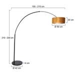 Staande lamp Liiri X fluweel/aluminium - 1 lichtbron - Messing