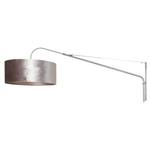 Wandlamp Liiri IX fluweel/aluminium - 1 lichtbron - Zilver