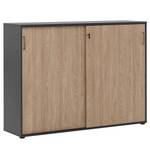 Aktenschrank Cookley I Anthrazit / Eiche Dekor