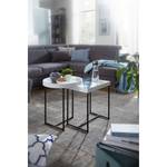 Tables gigognes Sola (lot de 2) Blanc / Noir