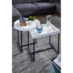 Tables gigognes Sola (lot de 2) Blanc / Noir