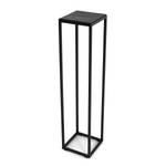 Beistelltisch Dareton II Eiche massiv / Metall - Eiche Schwarz / Schwarz - Höhe: 90 cm