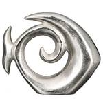 Sculptuur Vis Pesca aluminium - zilverkleurig