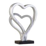 Dekoobjekt Hearts Kunstharz - Silber