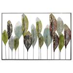 Muurdecoratie Palmleaf aluminium - groen/goudkleurig