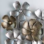 Muurdecoratie Fleurs aluminium - champagnekleurig