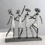 Sculptuur Four Ladys kunsthars - zilverkleurig