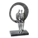 Sculptuur Love Place kunsthars - zilverkleurig