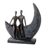 Sculpture Moon Résine synthétique - Bronze / Gris