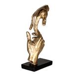 Scultura Two hands Resina sintetica - Oro / Nero