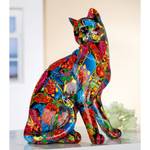 Oggetto decorativo Gatto Street Art Resina sintetica - Multicolore