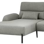 Ecksofa Bauru Webstoff Tailin: Silber - Longchair davorstehend links - Ohne Hocker