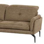 Ecksofa Bosley Antiklederlook - Microfaser Priya: Taupe - Longchair davorstehend links - Ohne Hocker