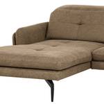 Ecksofa Bosley Antiklederlook - Microfaser Priya: Taupe - Longchair davorstehend links - Ohne Hocker