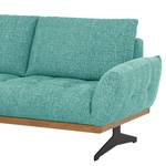 Ecksofa Duston Webstoff - Webstoff Tose: Blau - Longchair davorstehend links - Ohne Kopfstütze