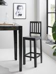 Tabouret de bar Keyport Manguier massif - Manguier noir