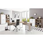 Bureauset Avin X (6-delig) Sonoma eikenhouten look/hoogglans wit