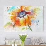 Impression sur toile Painted Sunflower I Orange - 120 x 80 x 2 cm - Largeur : 120 cm