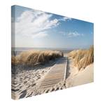 Impression sur toile Rivage baltique III Beige - 120 x 80 x 2 cm - Largeur : 120 cm