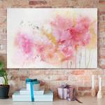 Impression sur toile Aquarelle I Rose - 60 x 40 x 2 cm - Largeur : 60 cm