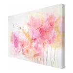 Afbeelding Bloemen Aquarel I roze - 60 x 40 x 2 cm - Breedte: 60 cm